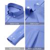 Alimens & Gentle Mens Oxford Shirts Stretch Long Sleeve Dress Shirt for Men Casual Business Work Solid Button Down Shirts(Blue)