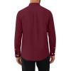 Alimens & Gentle Mens Oxford Shirts Stretch Long Sleeve Dress Shirt for Men Casual Business Work Solid Button Down Shirts(Burgundy)