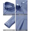 Alimens & Gentle Mens Oxford Shirts Stretch Long Sleeve Dress Shirt for Men Casual Business Work Solid Button Down Shirts(Dusty Blue)