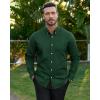Alimens & Gentle Mens Oxford Shirts Stretch Long Sleeve Dress Shirt for Men Casual Business Work Solid Button Down Shirts(Green)