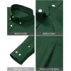 Alimens & Gentle Mens Oxford Shirts Stretch Long Sleeve Dress Shirt for Men Casual Business Work Solid Button Down Shirts(Green)