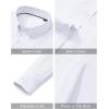 Alimens & Gentle Mens Oxford Shirts Stretch Long Sleeve Dress Shirt for Men Casual Business Work Solid Button Down Shirts(White)