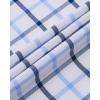 Alimens & Gentle Mens Plaid Short Sleeve Button Down Shirts Cotton Regular Fit Casual Gingham Shirts(Black Blue Check)
