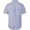 Alimens & Gentle Mens Plaid Short Sleeve Button Down Shirts Cotton Regular Fit Casual Gingham Shirts(Blue Gingham)