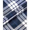 Alimens & Gentle Mens Plaid Short Sleeve Button Down Shirts Cotton Regular Fit Casual Gingham Shirts(Navy Blue Plaid)