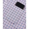 Alimens & Gentle Mens Plaid Short Sleeve Button Down Shirts Cotton Regular Fit Casual Gingham Shirts(Navy Red Plaid)