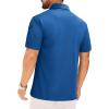 Alimens & Gentle Mens Polo Shirt Short Sleeve Tactical Dry Fit Golf Shirts Stretch Work Collared Tops Outdoor Sport Tennis(Blue)