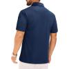 Alimens & Gentle Mens Polo Shirt Short Sleeve Tactical Dry Fit Golf Shirts Stretch Work Collared Tops Outdoor Sport Tennis(Navy Blue)