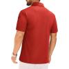 Alimens & Gentle Mens Polo Shirt Short Sleeve Tactical Dry Fit Golf Shirts Stretch Work Collared Tops Outdoor Sport Tennis(Red)
