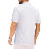 Alimens & Gentle Mens Polo Shirt Short Sleeve Tactical Dry Fit Golf Shirts Stretch Work Collared Tops Outdoor Sport Tennis(White)