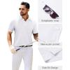 Alimens & Gentle Mens Polo Shirt Short Sleeve Tactical Dry Fit Golf Shirts Stretch Work Collared Tops Outdoor Sport Tennis(White)