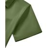 Alimens & Gentle Mens Short Sleeve Dress Shirt Wrinkle Free Wedding Business Casual Summer Button Down Shirt with Pocket(Army Green)