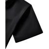 Alimens & Gentle Mens Short Sleeve Dress Shirt Wrinkle Free Wedding Business Casual Summer Button Down Shirt with Pocket(Black)