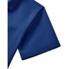 Alimens & Gentle Mens Short Sleeve Dress Shirt Wrinkle Free Wedding Business Casual Summer Button Down Shirt with Pocket(Blue)