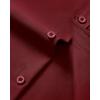 Alimens & Gentle Mens Short Sleeve Dress Shirt Wrinkle Free Wedding Business Casual Summer Button Down Shirt with Pocket(Burgundy)