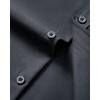 Alimens & Gentle Mens Short Sleeve Dress Shirt Wrinkle Free Wedding Business Casual Summer Button Down Shirt with Pocket(Dark Grey)