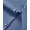 Alimens & Gentle Mens Short Sleeve Dress Shirt Wrinkle Free Wedding Business Casual Summer Button Down Shirt with Pocket(Dusty Blue)