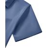 Alimens & Gentle Mens Short Sleeve Dress Shirt Wrinkle Free Wedding Business Casual Summer Button Down Shirt with Pocket(Dusty Blue)