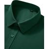 Alimens & Gentle Mens Short Sleeve Dress Shirt Wrinkle Free Wedding Business Casual Summer Button Down Shirt with Pocket(Green)