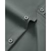 Alimens & Gentle Mens Short Sleeve Dress Shirt Wrinkle Free Wedding Business Casual Summer Button Down Shirt with Pocket(Grey)