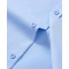 Alimens & Gentle Mens Short Sleeve Dress Shirt Wrinkle Free Wedding Business Casual Summer Button Down Shirt with Pocket(Light Blue)