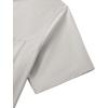 Alimens & Gentle Mens Short Sleeve Dress Shirt Wrinkle Free Wedding Business Casual Summer Button Down Shirt with Pocket(Light Grey)