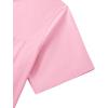 Alimens & Gentle Mens Short Sleeve Dress Shirt Wrinkle Free Wedding Business Casual Summer Button Down Shirt with Pocket(Pink)