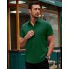 Alimens & Gentle Men’s Short Sleeve Dress Shirts Stretch Regular Fit Shirt Casual Button Down Business Shirts(Army Green)
