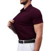 Alimens & Gentle Men’s Short Sleeve Dress Shirts Stretch Regular Fit Shirt Casual Button Down Business Shirts(Deep Purple)