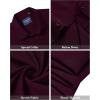 Alimens & Gentle Men’s Short Sleeve Dress Shirts Stretch Regular Fit Shirt Casual Button Down Business Shirts(Deep Purple)