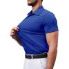 Alimens & Gentle Men’s Short Sleeve Dress Shirts Stretch Regular Fit Shirt Casual Button Down Business Shirts(Royal Blue)