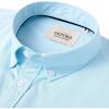 Alimens & Gentle Men’s Short Sleeve Oxford Shirt Regular Fit Button Down Collar Shirts with Pocket(Aquamarine)