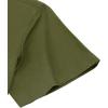 Alimens & Gentle Men’s Short Sleeve Oxford Shirt Regular Fit Button Down Collar Shirts with Pocket(Army Green)