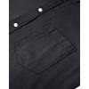 Alimens & Gentle Men’s Short Sleeve Oxford Shirt Regular Fit Button Down Collar Shirts with Pocket(Black)