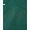 Alimens & Gentle Men’s Short Sleeve Oxford Shirt Regular Fit Button Down Collar Shirts with Pocket(Dark Green)