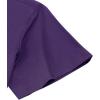 Alimens & Gentle Men’s Short Sleeve Oxford Shirt Regular Fit Button Down Collar Shirts with Pocket(Dark Purple)