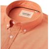 Alimens & Gentle Men’s Short Sleeve Oxford Shirt Regular Fit Button Down Collar Shirts with Pocket(Orange)