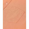 Alimens & Gentle Men’s Short Sleeve Oxford Shirt Regular Fit Button Down Collar Shirts with Pocket(Orange)