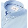 Alimens & Gentle Men’s Short Sleeve Oxford Shirt Regular Fit Button Down Collar Shirts with Pocket(Pale Blue)