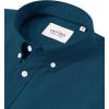 Alimens & Gentle Men’s Short Sleeve Oxford Shirt Regular Fit Button Down Collar Shirts with Pocket(Peacock Blue)