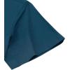 Alimens & Gentle Men’s Short Sleeve Oxford Shirt Regular Fit Button Down Collar Shirts with Pocket(Peacock Blue)