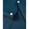 Alimens & Gentle Men’s Short Sleeve Oxford Shirt Regular Fit Button Down Collar Shirts with Pocket(Peacock Blue)