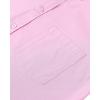 Alimens & Gentle Men’s Short Sleeve Oxford Shirt Regular Fit Button Down Collar Shirts with Pocket(Pink)