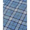 Alimens & Gentle Men’s Short Sleeve Oxford Shirt Regular Fit Button Down Collar Shirts with Pocket(Plaid Blue)