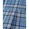 Alimens & Gentle Men’s Short Sleeve Oxford Shirt Regular Fit Button Down Collar Shirts with Pocket(Plaid Blue)