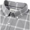 Alimens & Gentle Men’s Short Sleeve Oxford Shirt Regular Fit Button Down Collar Shirts with Pocket(Plaid Grey)