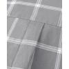 Alimens & Gentle Men’s Short Sleeve Oxford Shirt Regular Fit Button Down Collar Shirts with Pocket(Plaid Grey)