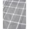 Alimens & Gentle Men’s Short Sleeve Oxford Shirt Regular Fit Button Down Collar Shirts with Pocket(Plaid Grey)