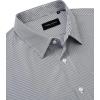 Alimens & Gentle Men’s Stripe Dress Shirts Transitional Weather Long Sleeve Casual Button Down Business Shirt Poplin Top(Black)