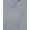 Alimens & Gentle Men’s Stripe Dress Shirts Transitional Weather Long Sleeve Casual Button Down Business Shirt Poplin Top(Black)